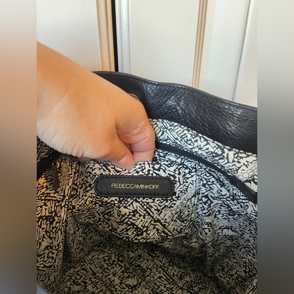 Rebecca Minkoff Black Leather and Leopard “Hair” Shoulder/Crossbody Bag - Picture 9 of 9